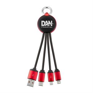 15 cm Round 3 in 1 LED cable with card bag with NFC chip