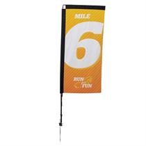7&apos; Premium Rectangle Sail Sign, 1-Sided, Ground Spike