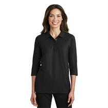 Port Authority Ladies Silk Touch 3/4-Sleeve Polo.