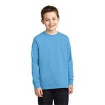 Port &amp; Company Youth Long Sleeve Core Cotton Tee.