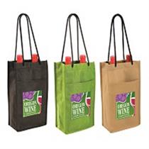 NW Double Bottle Wine Bag, Full Color Digital