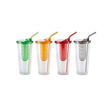 Flavorade 20 oz plastic tumbler w/lid, straw and infuser