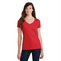 Port &amp; Company Ladies Fan Favorite V-Neck Tee.