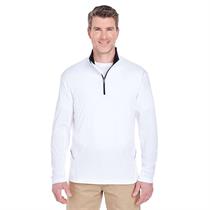 UltraClub Men&apos;s Cool &amp; Dry Sport Quarter-Zip Pullover